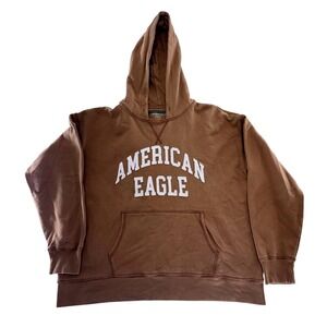American Eagle Outfitters Brown Hoodie Sweatshirt Logo Women's Size‎ XS